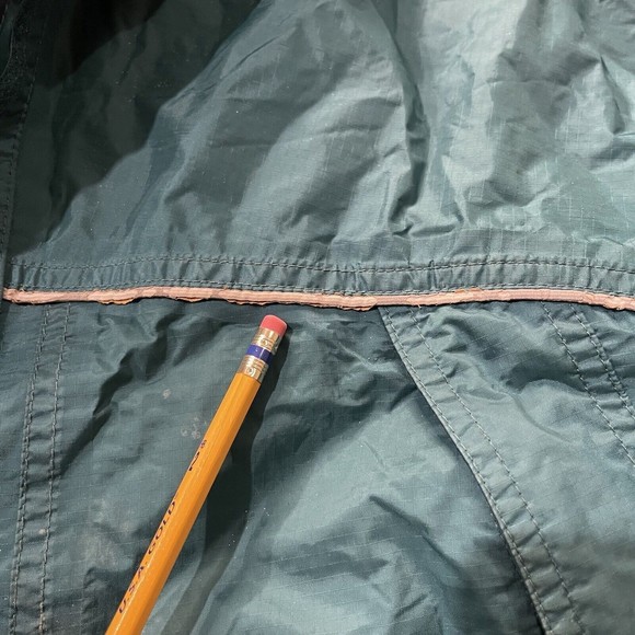Vtg 90’s LL Bean Hooded Windbreaker Anorak Green Rain Jacket Shell Large Tall T - Picture 16 of 16